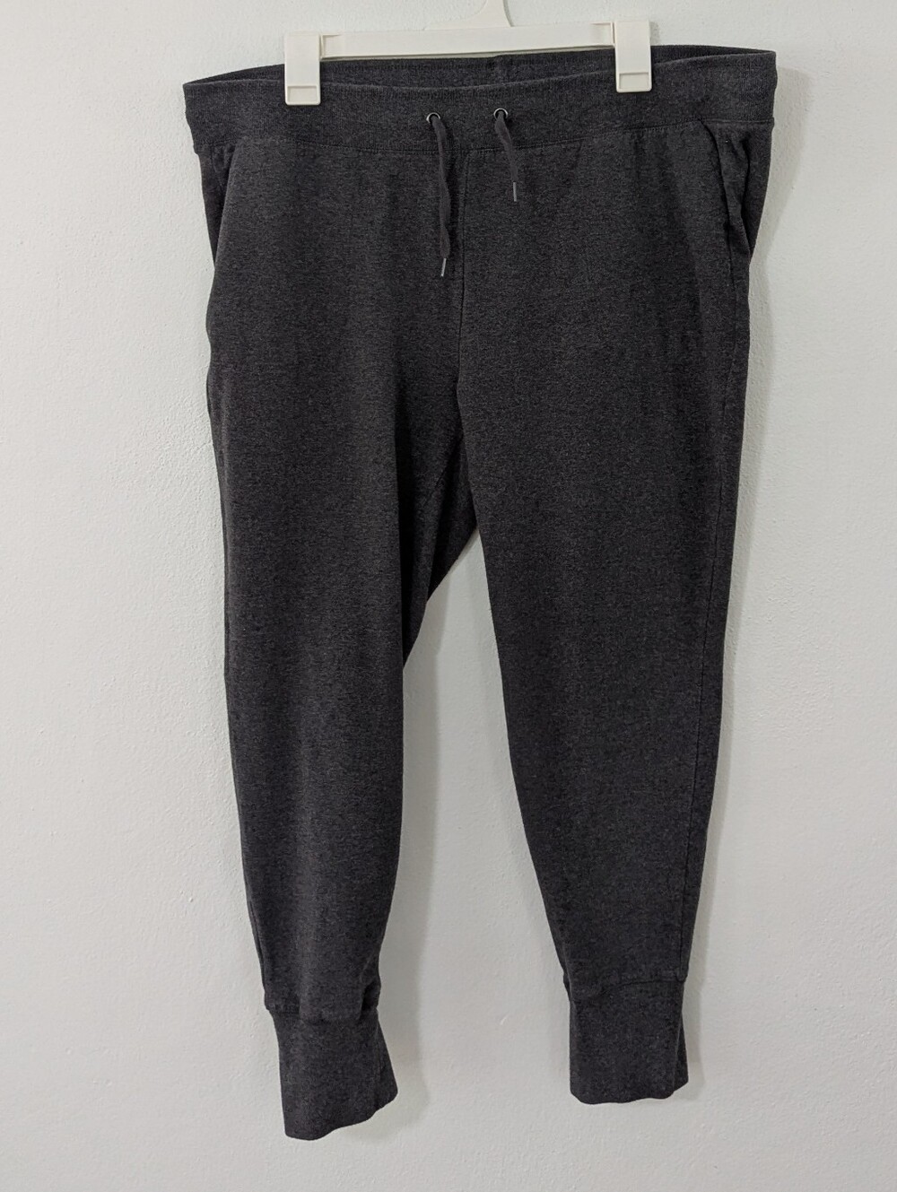 Torrid Full Length Jogger Legging Drawstring High Waisted Stretch Knit Gray 3